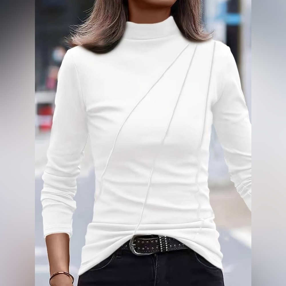 Elegant White Long Sleeve Top
